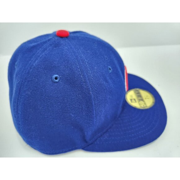 Chicago Cubs Fitted Hat Blue New Era 59Fifty Size 7 1/8 MLB Authentic Collection - Picture 2 of 10